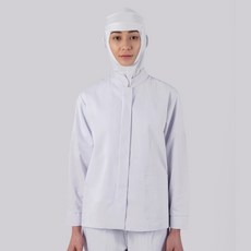 MD-1004 모던위생복 식품위생복 HACCP 여성상의 면혼방 20수 사계절용, 1개, 화이트