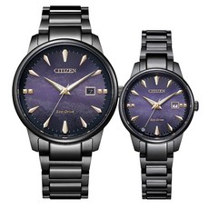 CITIZEN 光動能腕錶 紫色星空面盤 藍寶石玻璃鏡面