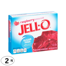 JELLO 젤로 슈가프리 젤라틴 라즈베리, 2개
