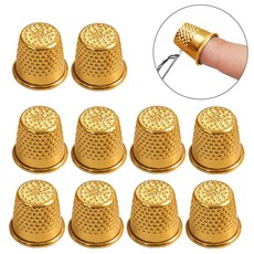 [10개 묶음] 핑거 (손가락 골무 B형 골드 5P+5P=10P) 퀼트 투구 손 바느질 쇠 메탈 금속 스틸 수예 링 반지 바늘 골무 수공예 반짇고리, 10개