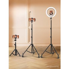 이동식 바퀴달린 삼각대 카메라 휴대용 촬영 셀카 비디오 영상 브래킷 지지대 라방 13. 2.1m스탠딩형+블루투스 1개