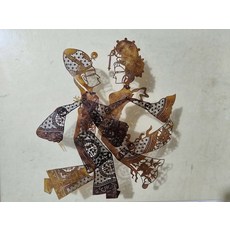 皮影 才子佳人 牛皮雕刻 手工上色 復古色 一對, 如圖所示, 1個