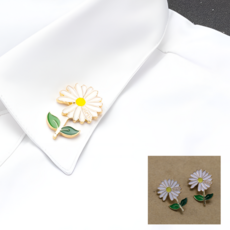 [당일발송] 귀여운 데이지꽃 다용도 옷핀 2P세트 감성포켓포장