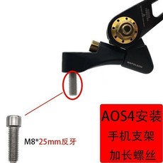 Ninebot 九號電動車後視鏡加長螺絲 手機支架螺絲 M8*25mm反牙, 銀色,M8*25mm反牙 1個
