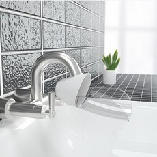 드림 1+1 실리콘 수도꼭지 연장 탭 세면 보조기 어린이 아기 집 손 씻기 대부속품 아쿠아 유아, 민트+핑크, 1개