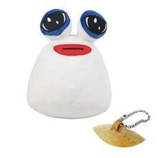 슬픈 눈 달팽이 포우 봉제 애착 인형, 1개, 하양 달팽이 포우 키링, 11cm 1개, 하양 달팽이 포우 키링, 11cm