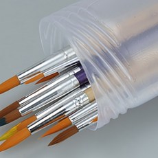 원형 붓통 미술붓