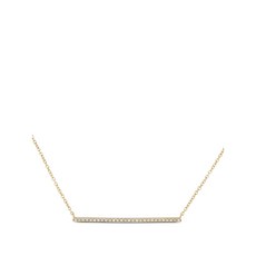 LB 익스클루시브 중고 14K 옐로 골드 다이아몬드 스트립 펜던트 네크리스