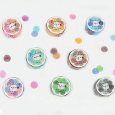 하트 체크 물방울 화려한 종이 마스킹 테이프 휴대용 플라스틱 케이스 포장, 1개