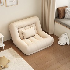 ANYOU 접이식 소파베드 인간 강아지하우스 2인용쇼파, 베이지 88cm