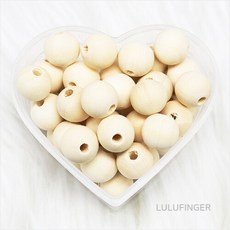 [룰루핑거] 우드 구슬 1.5cm (약 50개입) 2K-02-206, 없음