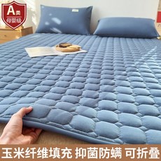 시원한 냉감패드 여름패드 침구 침대 누빔 쿨패드 순면, 싱글 120x200cm, A급  - 블루 그레이