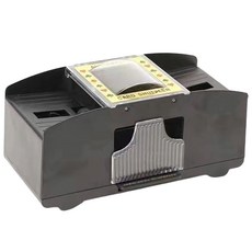 撲克牌洗牌機 快速洗牌機 電池款, 1個, 自動洗牌機【洗1~2副牌電池款】, 黑色