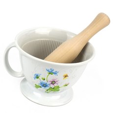 미니 도자기 손잡이절구 깨소금절구통 깨갈이 마늘다지기 중, 1개