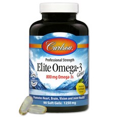 Carlson Omega-3魚油軟膠囊 檸檬口味, 90顆, 1罐