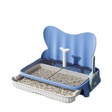 寵物尿盆附贈狗砂鏟 - 狗尿盆/狗便盆/寵物廁所, 1個, 狗尿盆【適合小型犬】, 冰梅藍