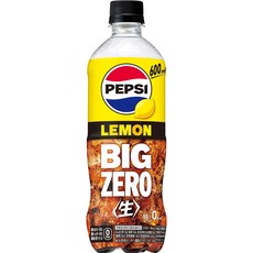 산토리 펩시생 빅제로 레몬 BIG ZEROLEMON 탄산음료 PEPSI 콜라 600ml×24병, 24개, 600ml