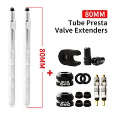MUQZI 2PCS STA 튜브 탈착식 내부 60MM 코어 50MM 익스텐더 CLIN 자전거 렌치가있는 80MM 밸브, 80mm Set vable 3, 1개