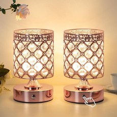 TOBUSA 골드 충전식 무선 테이블 램프 6000mAh 크리스탈 배터리 작동 3가지 색상 온도 및 무단 조광 휴대용 침대 옆 터치 소형 책상 빈티지 LED 야간 조명 30, 2, 로즈 골드