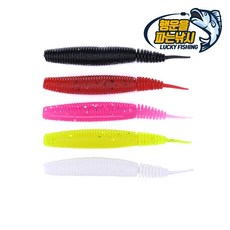 (행운을파는낚시) 락 i 그럽웜(4인치) 그럽웜 쉐드웜 꺽지웜 쏘가리웜 배스 광어 우럭 루어낚시 미끼, 03. 핑크 펄(5개입)