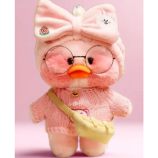 볼빨간 볼빵빵 오리 인형 30cm 부드럽고 폭신한 피규어, 1개, 핑크