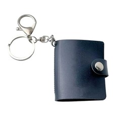 열쇠고리 포켓 앨범 열쇠고리가 있는 소형 사진 앨범 사진 보관 가방 바인더 앨범 포토앨범 바인더 책꽂이, Navy Blue