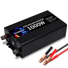 EARNMee 퓨어 사인 웨이브 인버터 1000W 태양광 12v 110v 자동차 파워 듀얼 AC 소켓 인텔리전트 LCD 2000W 피크 포함 120v, 12VE1000W