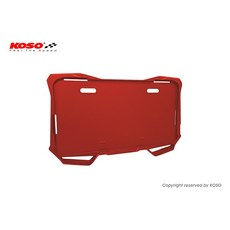 KOSO 導風牌照框, 紅色, 1個