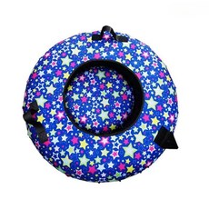 풍선 눈썰매 튜브 두꺼운 고무 밑면 다채로운 색상 1인용 사계절용, 1개, 100cm 작은 원형 링