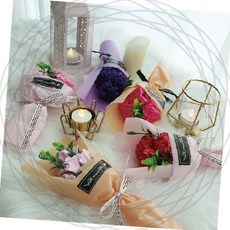 [기회공작소] 향기가득 카네이션 비누꽃다발 (3송이+포장+플라워박스) 꽃바구니 어버이날 스승의날, (크래프트)11 어머니 생신 축하드려요, 1개