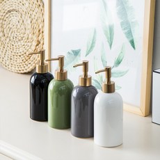EGMI 가정용 호텔식 고급 세라믹 디스펜서 420ml 용랑 4종컬러 4P, 그레이+블랙+올리브 그린+화이트