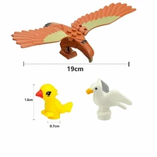 MOC 동물 빌딩 작은 입자 장면 호랑이 양 오리 말 고래 모델 Educationa 조립 DIY 벽돌 장난감, 13 DJ55