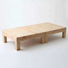 [편백마리] 편백나무 통원목 평상형 침대 P-BE-101, 싱글 평상높이 300