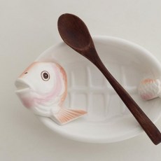 일식 회접시 나눔접시 오마카세 물고기모양 앞접시 도자기 그릇 플레이팅