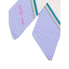 에르메스 중고 2024 폴카 도트 실크 스카프