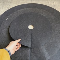 원형잡초방지매트 잡초매트 나무제초 부직포 커버