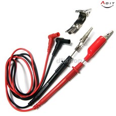 ADIT 멀티미터 계측기 측정기 악어클립 테스터기 테스트기 바나나리드봉 리드선, BJ0328, 1개