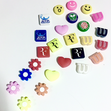 키코마켓 테니스 댐프너 엘보링 진동방지, 1개, W 블랙