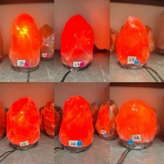 鴿血紅鹽燈 居家裝飾燈 臥室檯燈 氣氛燈, 2-3公斤鴿血紅鹽燈, 1個