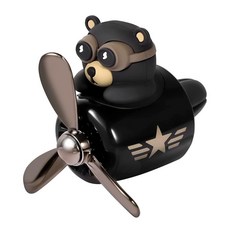 LUTER Bear Air Vent 클립 Bear Car 공기 청정기 귀여운 자동차 디퓨저 회전 장식 인테리어 미적 자동차 공기 청정기 프로펠러 벤트 클립 여성 남성용, LUTER Bear Air Vent 클립, Bear C
