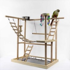 앵무새 놀이터 새장 장난감 횟대 그네 나무사다리, 마른 나무 가지, 1개