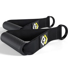 GJELEMENTS 운동 손잡이 - 저항 밴드 케이블 머신 서스펜션 트레이닝 스트랩을 위한 프리미엄 튼튼한 핸들 홈 액세서리 체육관 장비 상체 근력 훈련용, GJELEMENTS 운동 손잡이 - 저항 밴드, 케이블, 1개