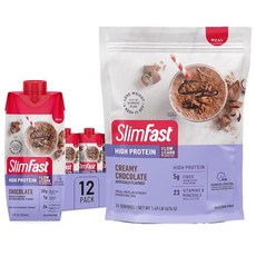 슬림패스트 프로틴 초콜릿 번들 + 프로틴쉐이크 초콜릿 SlimFast High Protein, 1개