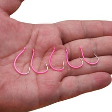 Wifreo 粉色夜光 8003 海釣黃魚鉤, 1個, 2/0-25枚