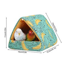 앵무새 침대 내구성 있는 해먹 오두막 텐트 행잉 동굴 봉제 쿠션 잉꼬, M, 1개