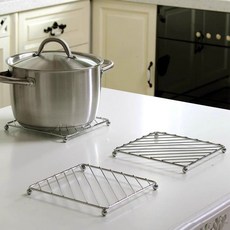 加厚不鏽鋼鍋墊隔熱墊架家用廚房百搭蒸架防燙碗碟架多功能瀝水架, 1個, 方形