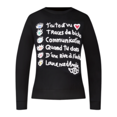 까스텔바작 () 여성 레터링 아트웍 프린트 라운드 티셔츠_BGDSTL507BK_