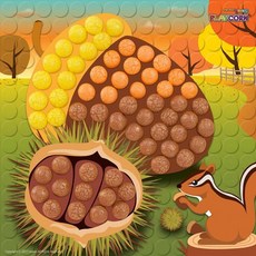 미술놀이 도토리 물붙 이 놀이콘 만들기 옥수수 조립 미술 교구, 기본, 1개