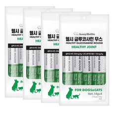 애니홀릭 반려동물 헬시 글루코사민 무스 영양제, 4회분, 다이어트(체중감소), 4개