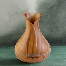 호리병 안개 우드 사무실 탁상용 LED 초음파 가습기 400ml, 단품